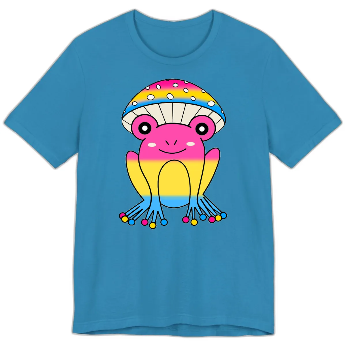 Rainbow Pride Jellyfish Premium T-Shirt in Aqua