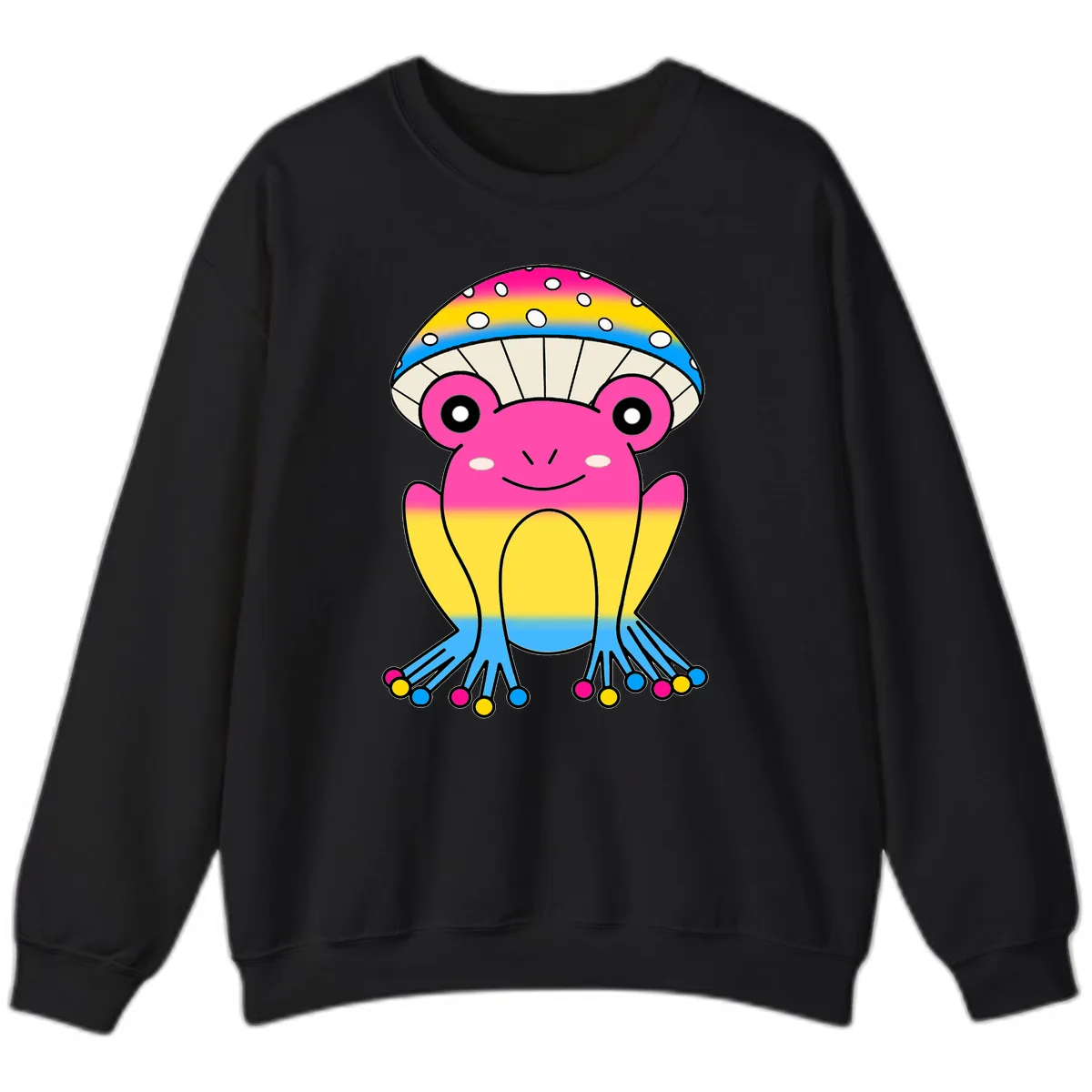 Rainbow Pride Jellyfish Sweatshirt in Black