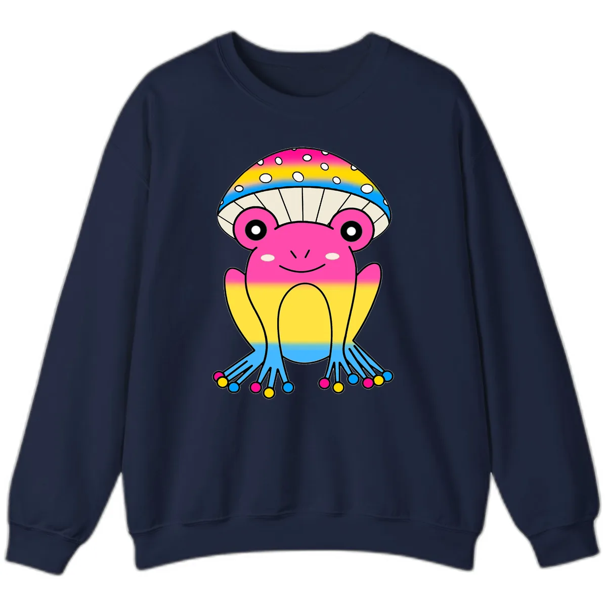 Rainbow Pride Jellyfish Sweatshirt in Navy