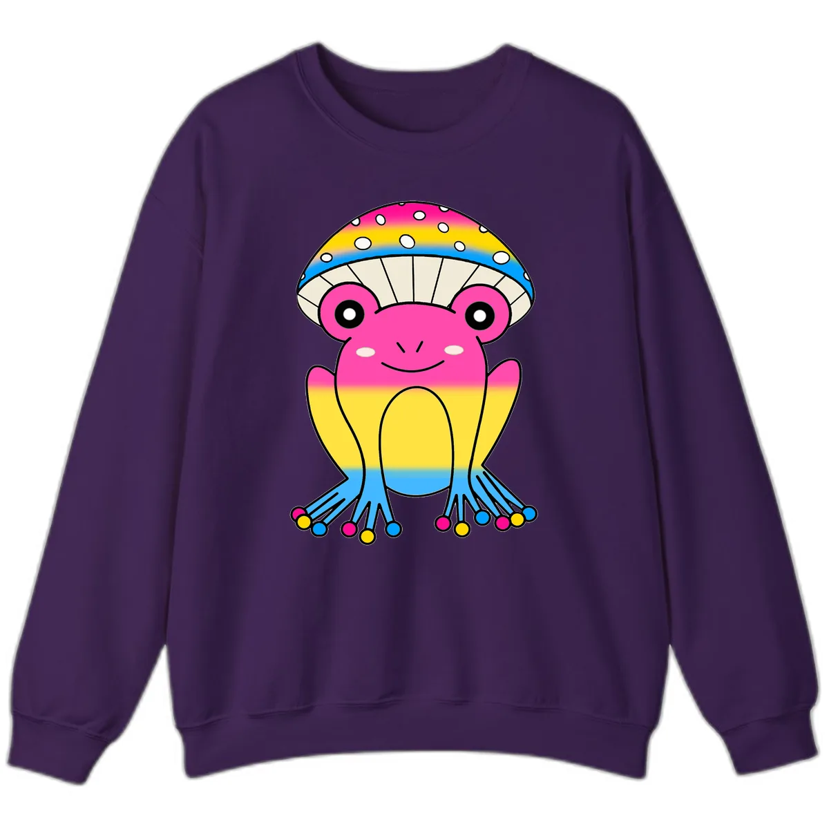 Rainbow Pride Jellyfish Sweatshirt in Purple