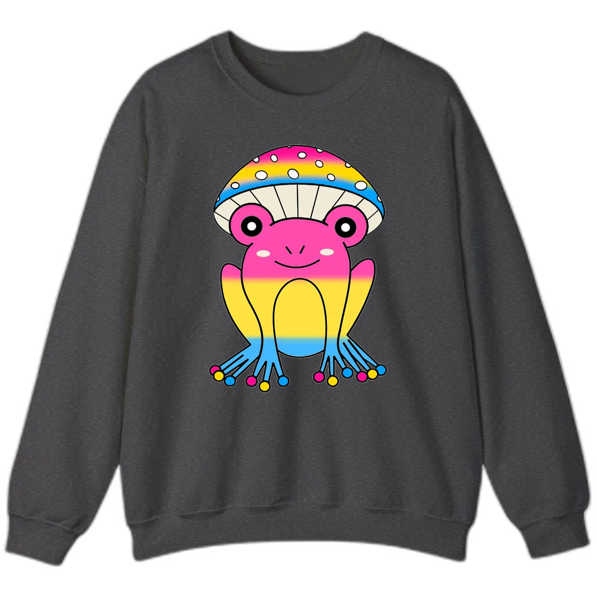 Rainbow Pride Jellyfish Sweatshirt in Dark Heather