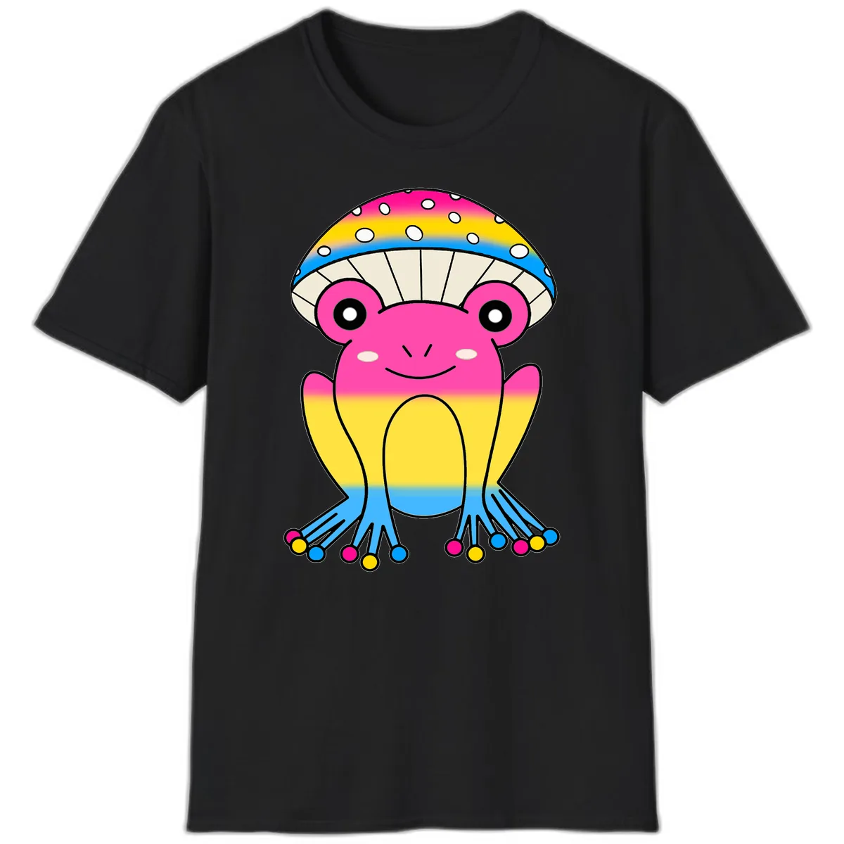 Rainbow Pride Jellyfish T-Shirt in Black
