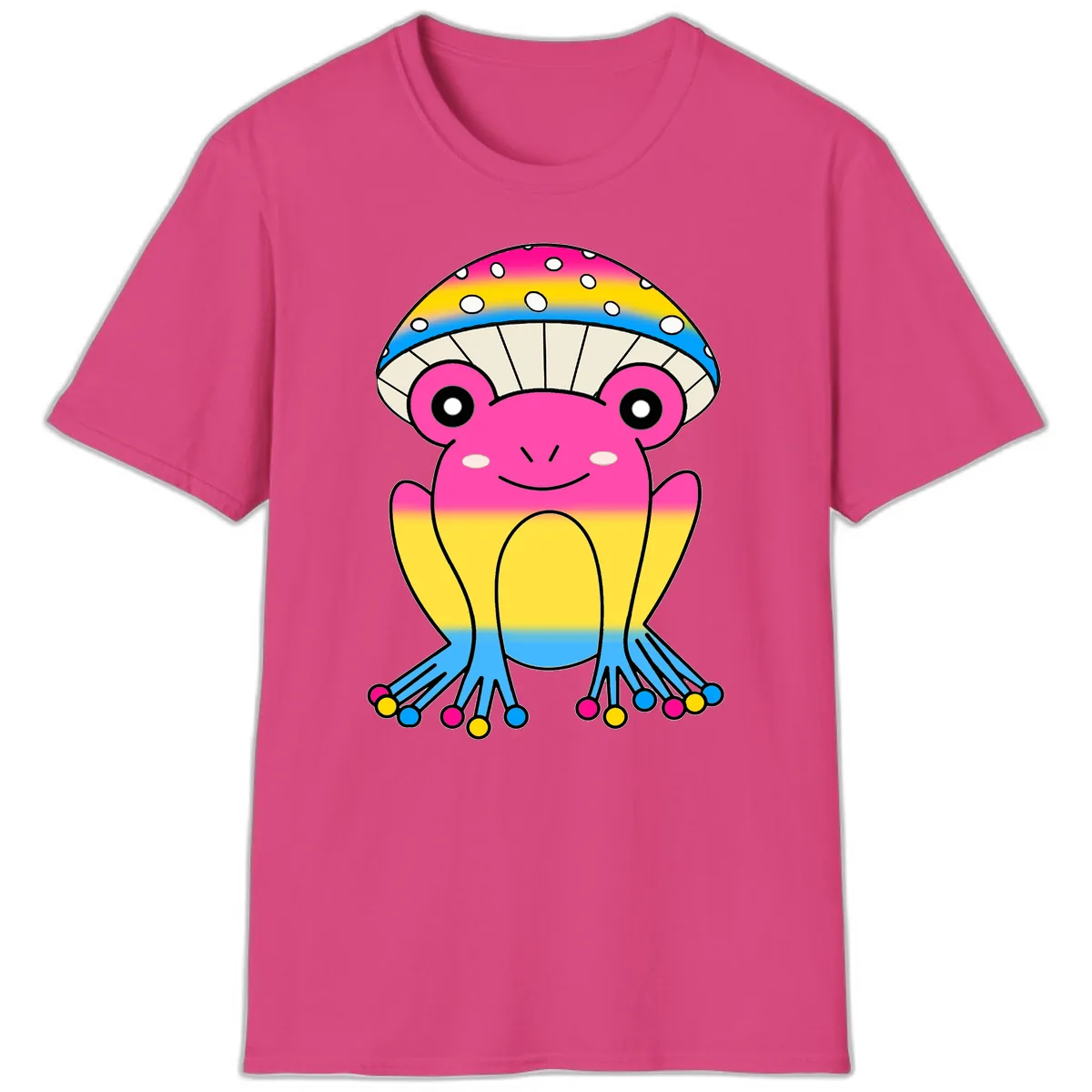 Rainbow Pride Jellyfish T-Shirt in Heliconia