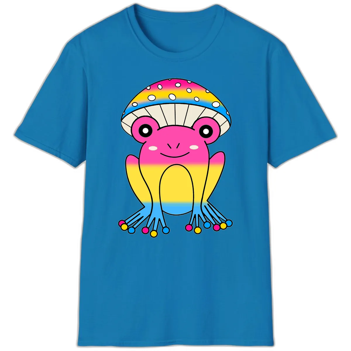 Rainbow Pride Jellyfish T-Shirt in Sapphire