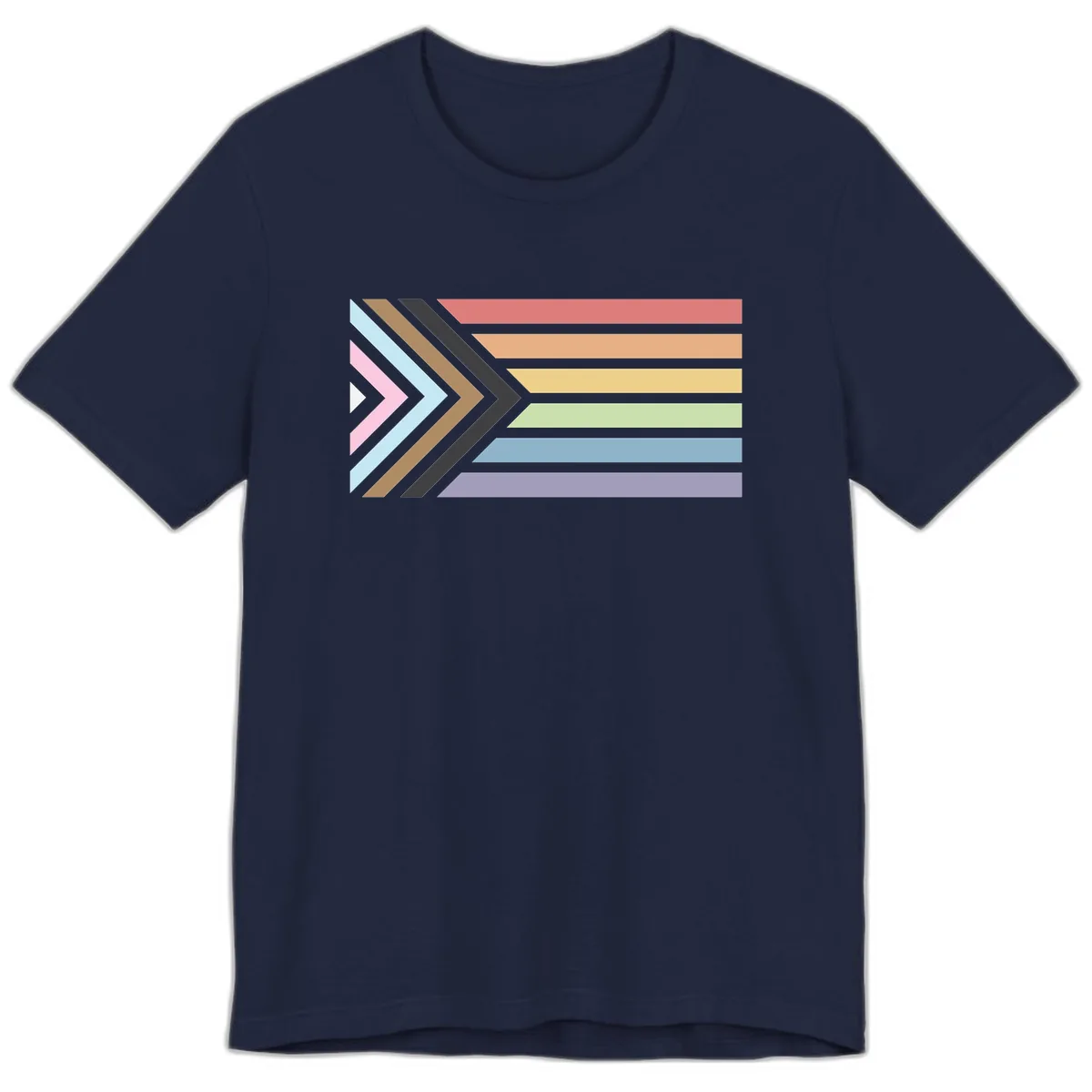 Progressive Arrow Pride Flag Premium T-Shirt in Navy