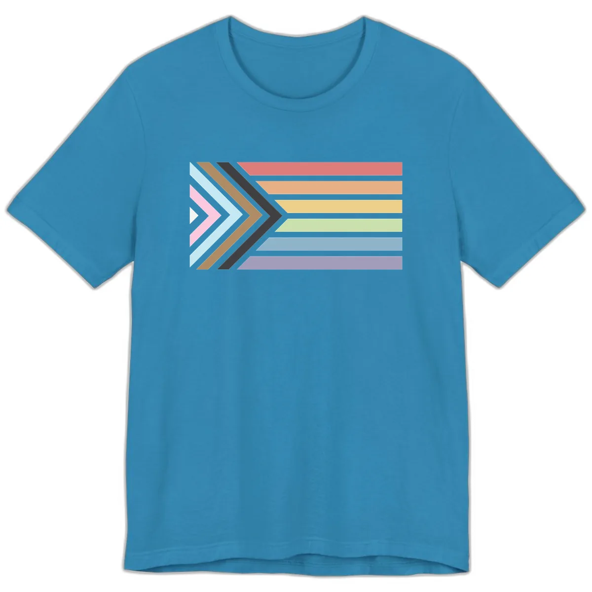 Progressive Arrow Pride Flag Premium T-Shirt in Aqua