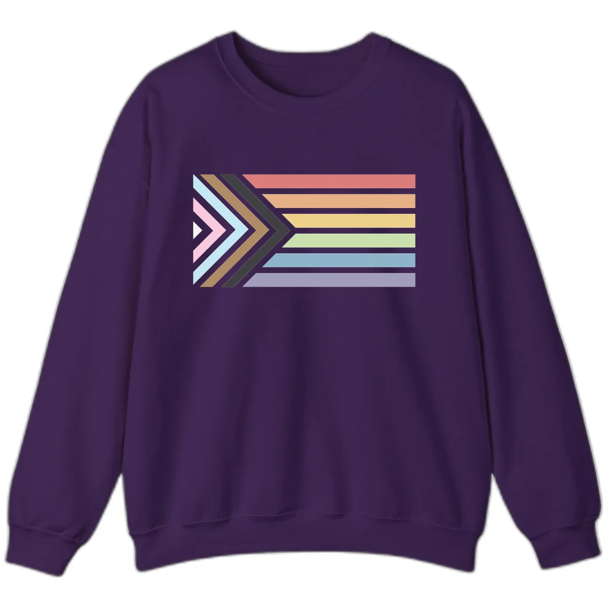 Progressive Arrow Pride Flag Sweatshirt in Purple