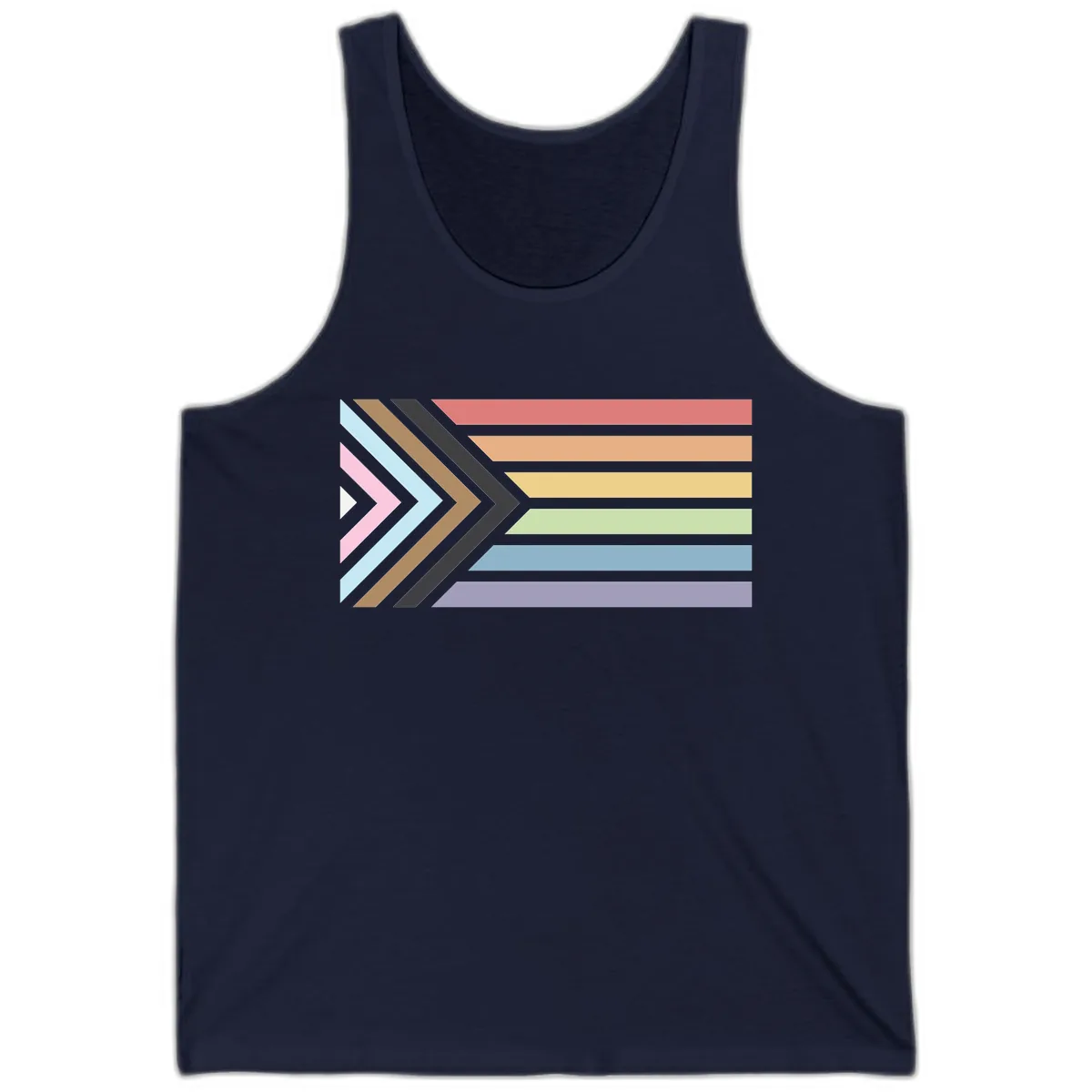 Progressive Arrow Pride Flag Tank in Navy