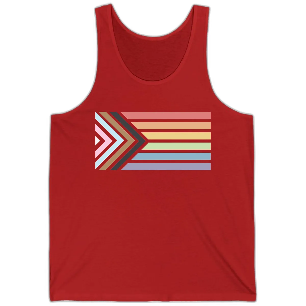 Progressive Arrow Pride Flag Tank in Red