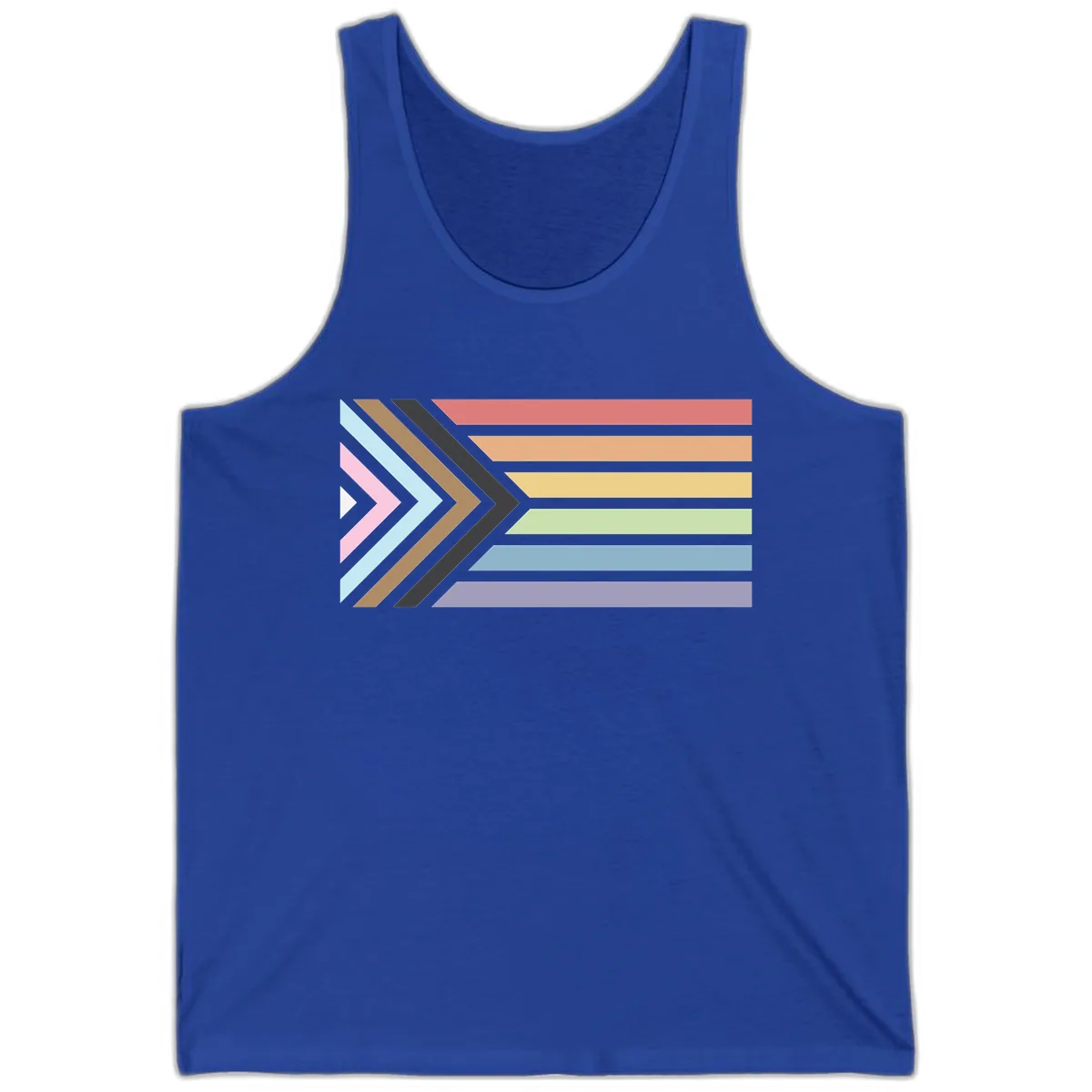 Progressive Arrow Pride Flag Tank in True Royal