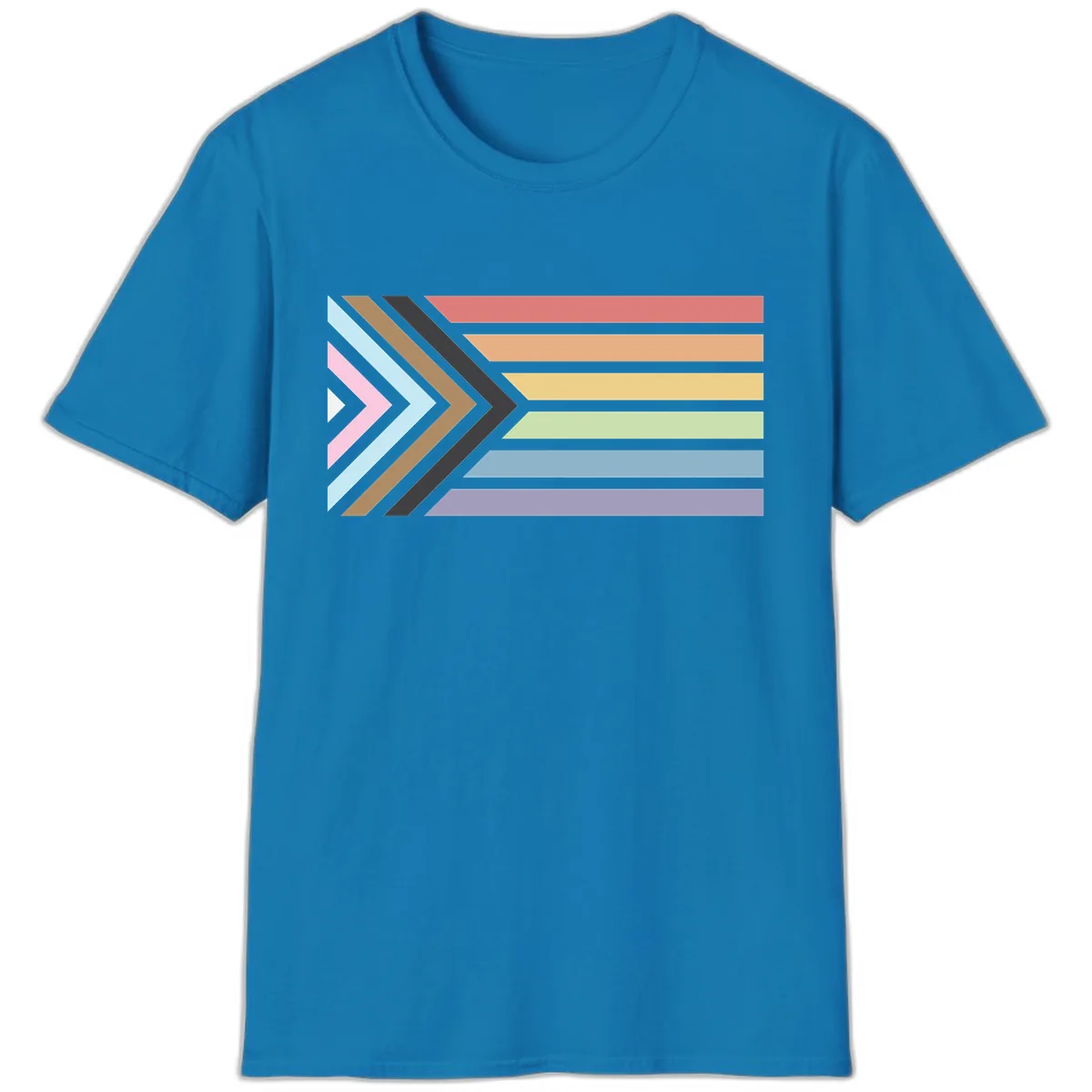Progressive Arrow Pride Flag T-Shirt in Sapphire