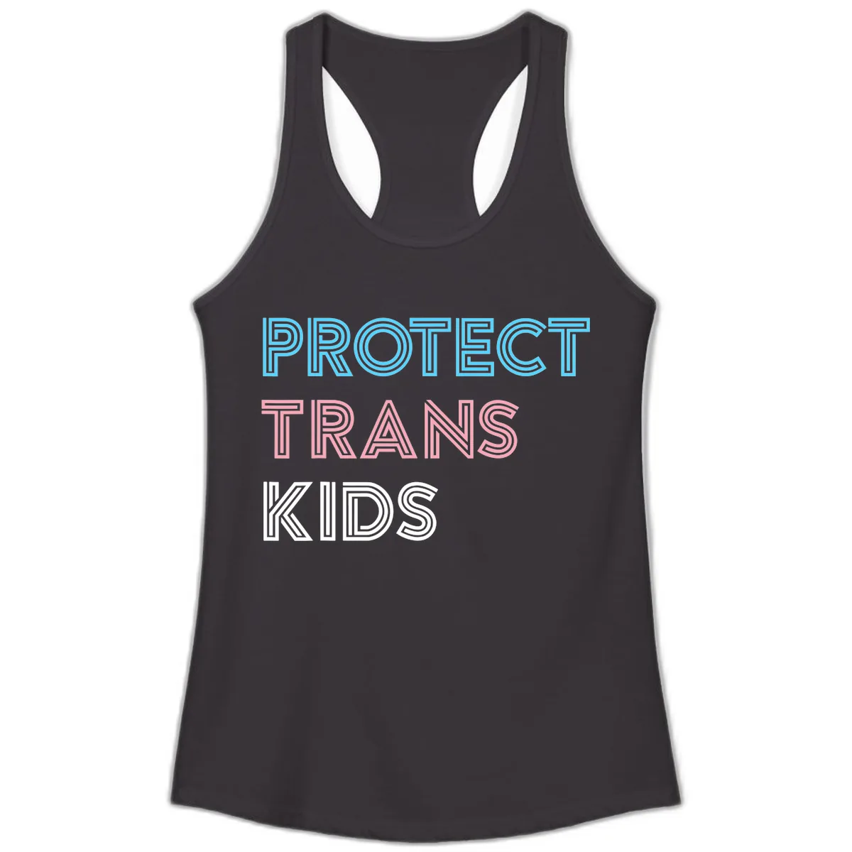 Protect Trans Kids Ladies Tank in Black