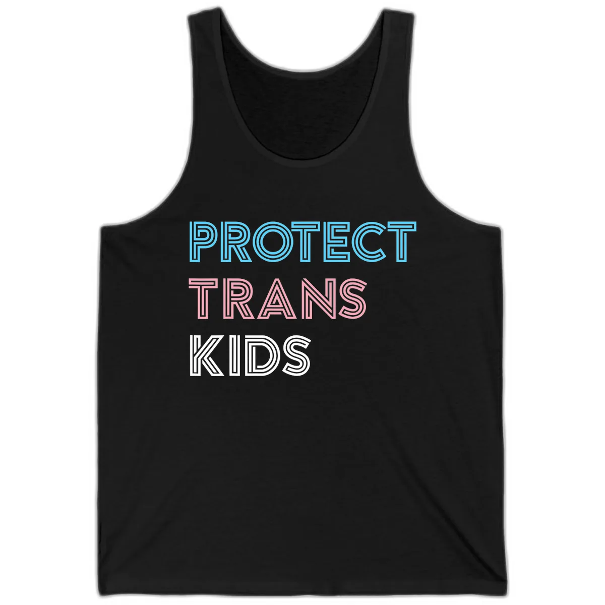 Protect Trans Kids Tank in Black