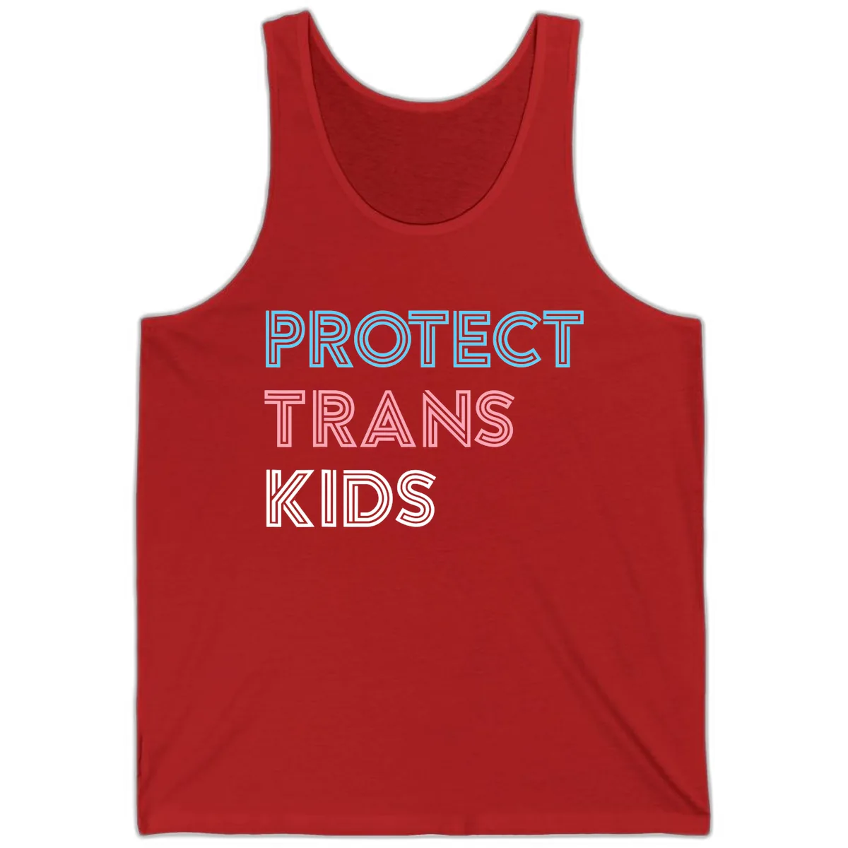Protect Trans Kids Tank in Red