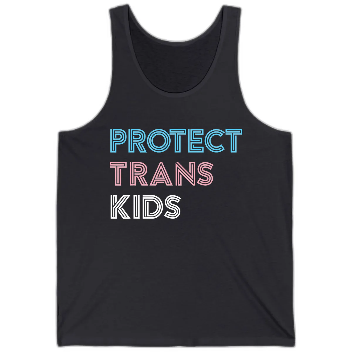 Protect Trans Kids Tank in Dark Grey