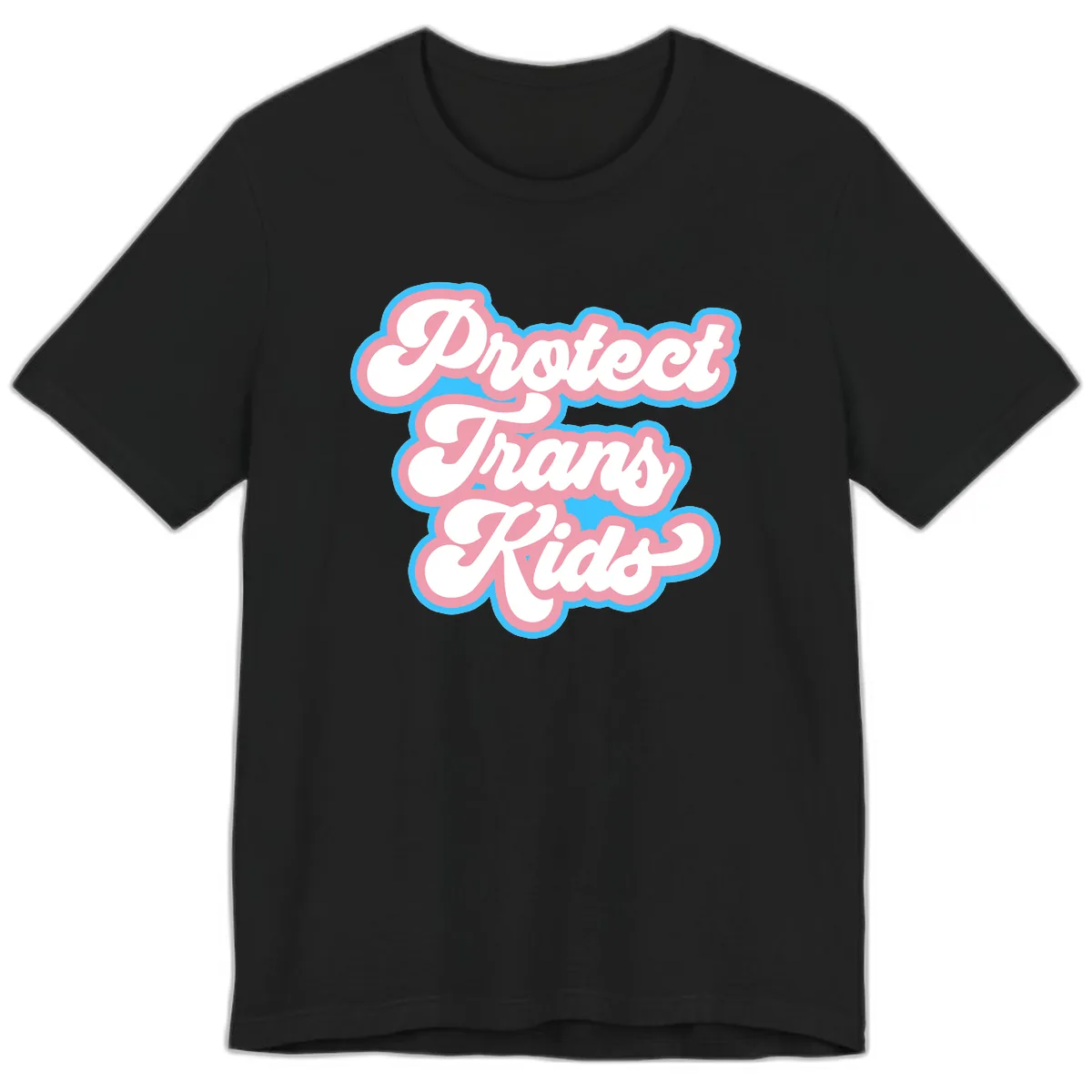 Protect Trans Kids Pride Premium T-Shirt in Black