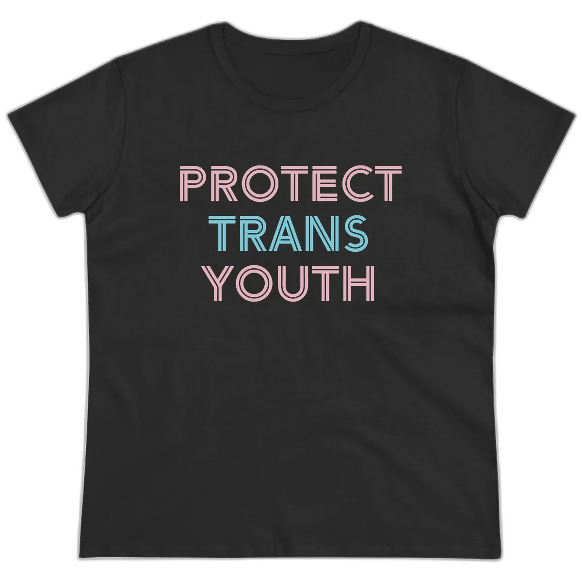 Protect Trans Youth Ladies Tee in Black