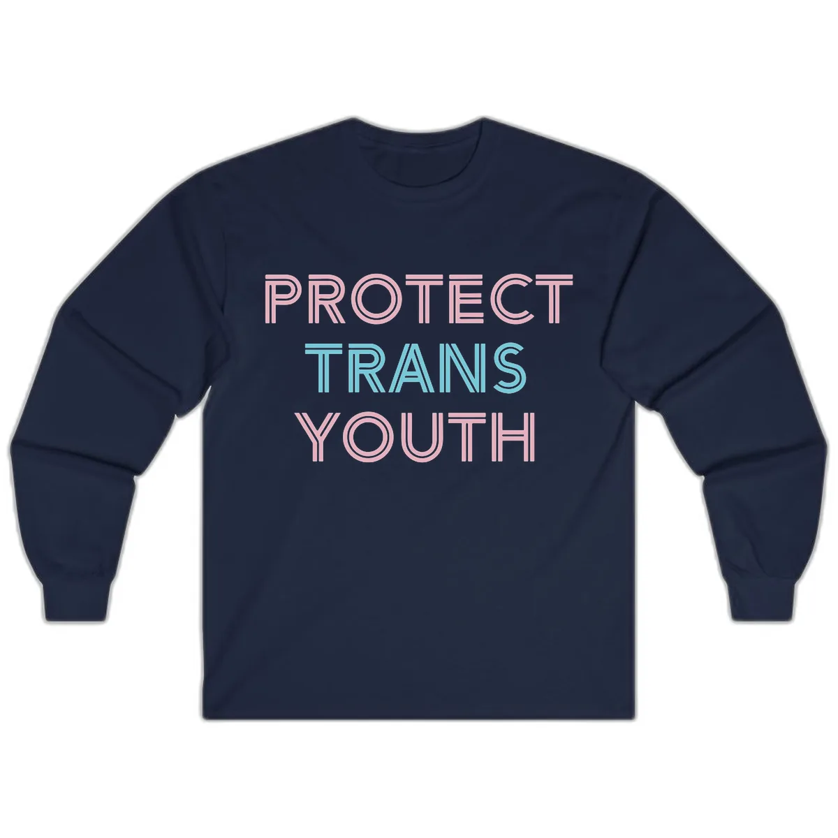 Protect Trans Youth Long Sleeve in Navy
