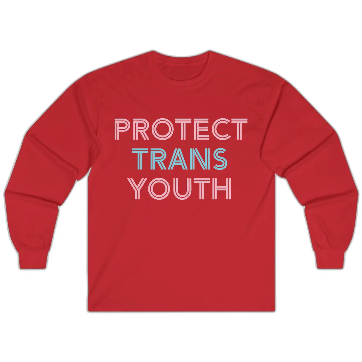 Protect Trans Youth Long Sleeve in Red