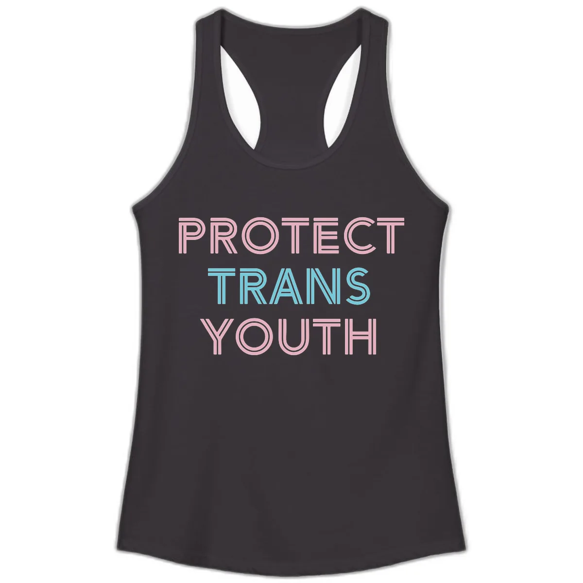 Protect Trans Youth Ladies Tank in Black