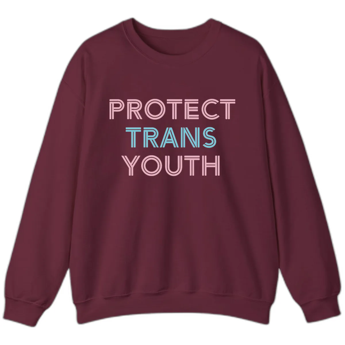 Protect Trans Youth Sweatshirt in Maroon