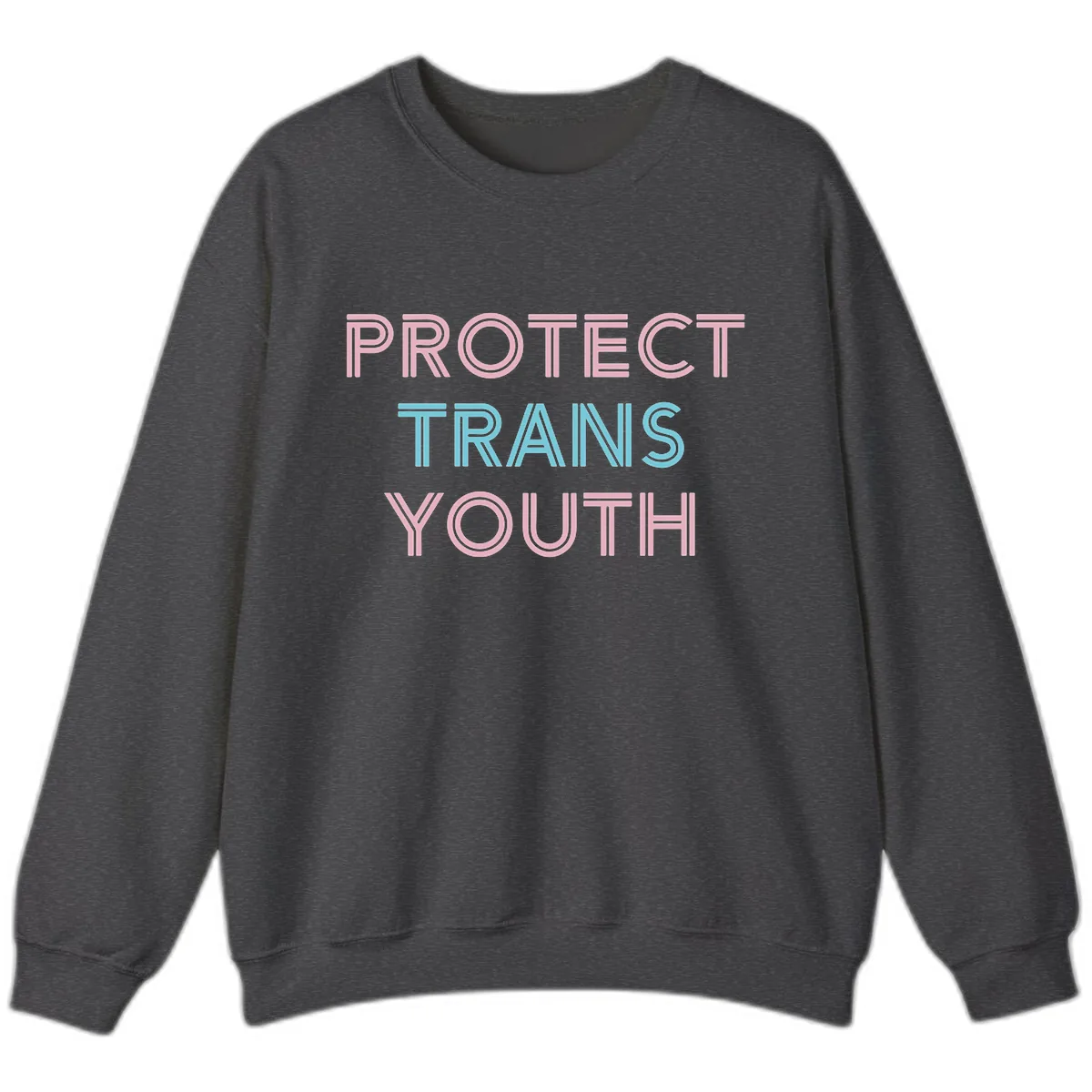 Protect Trans Youth Sweatshirt in Dark Heather