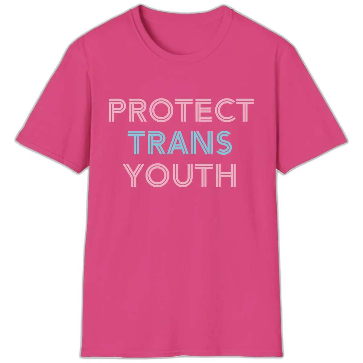 Protect Trans Youth T-Shirt in Heliconia