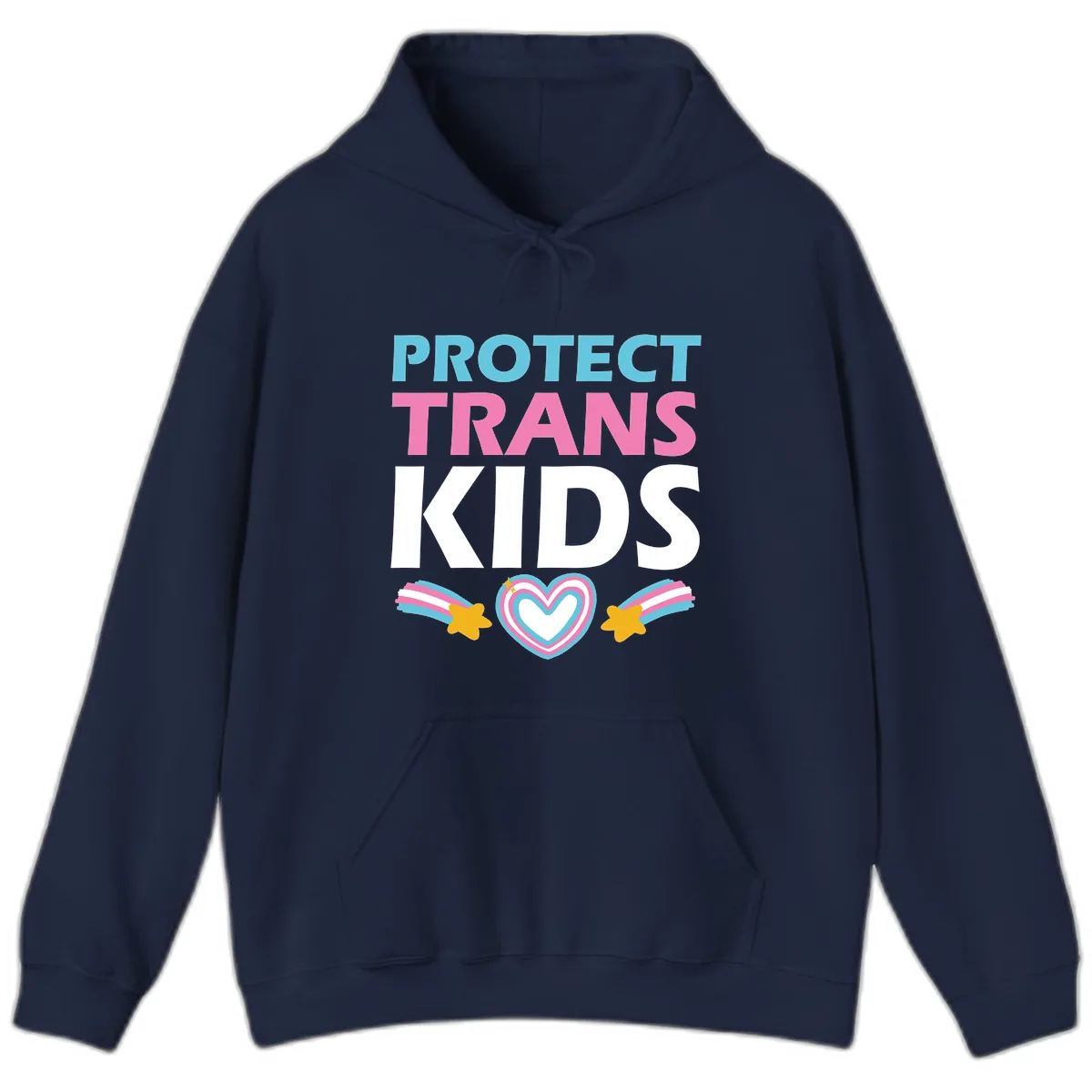Protect Trans Kids Hoodie in Navy
