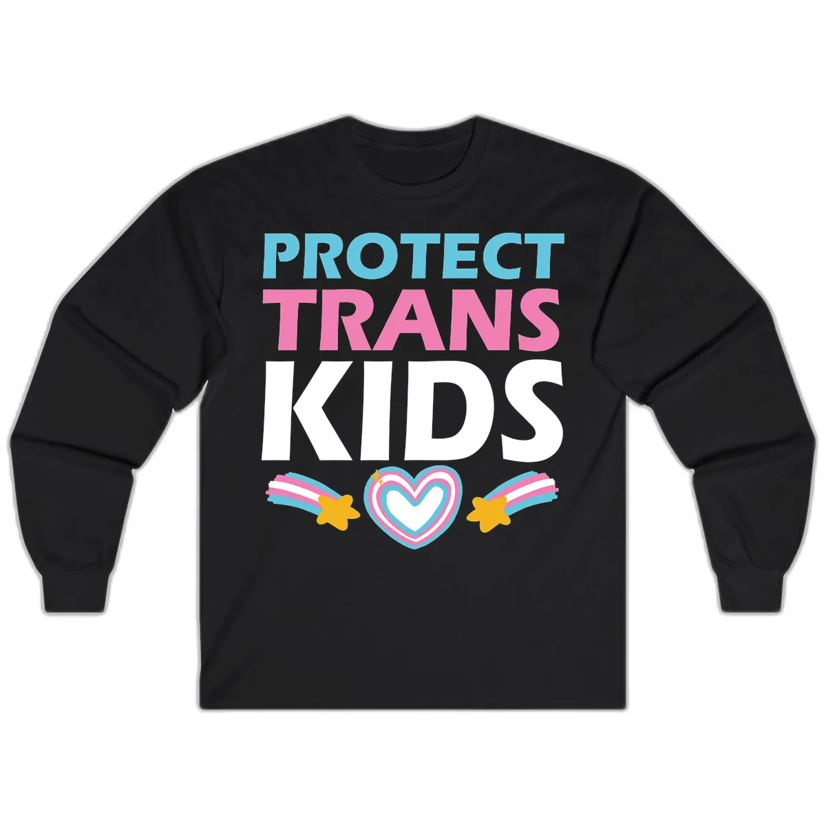 Protect Trans Kids Long Sleeve in Black