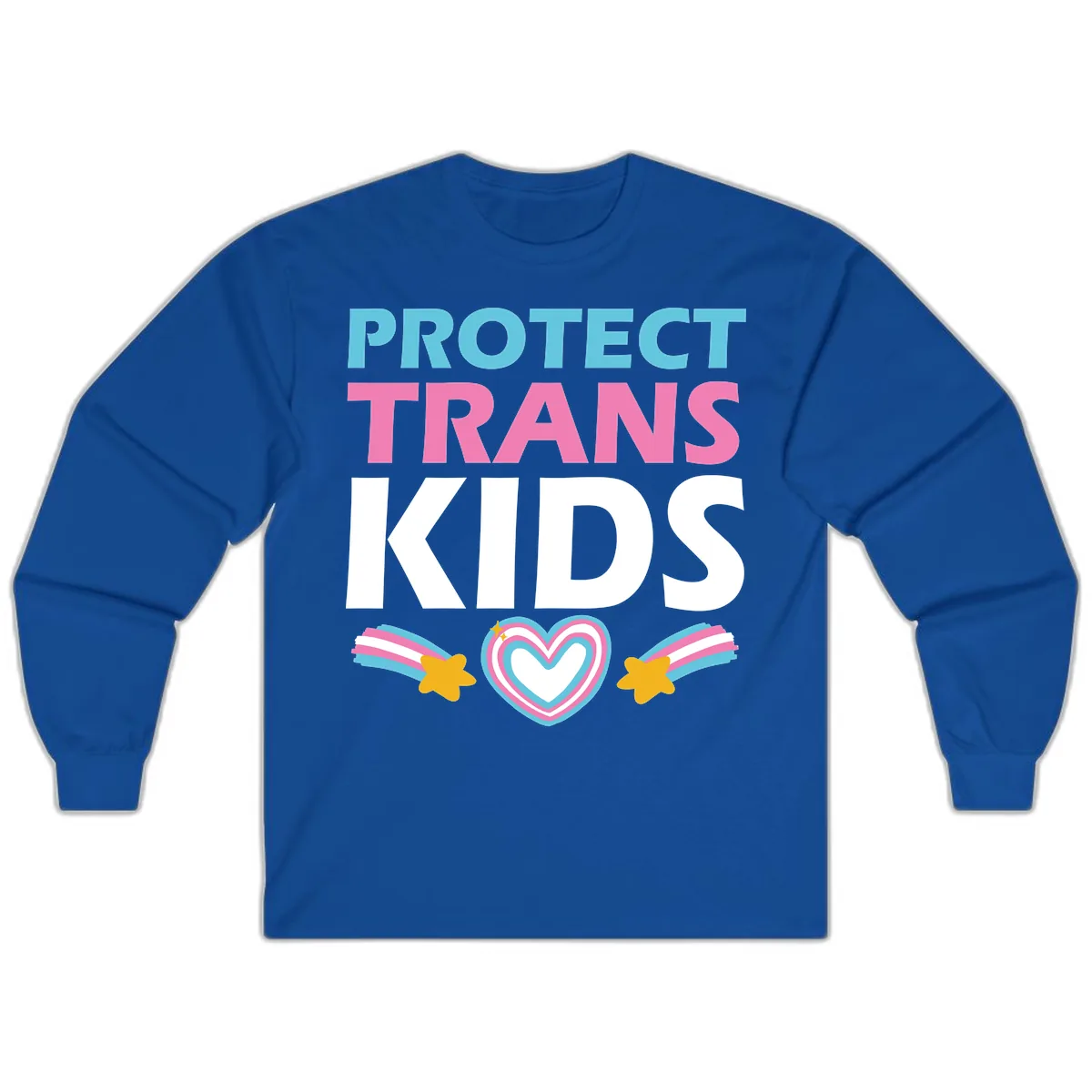 Protect Trans Kids Long Sleeve in Royal