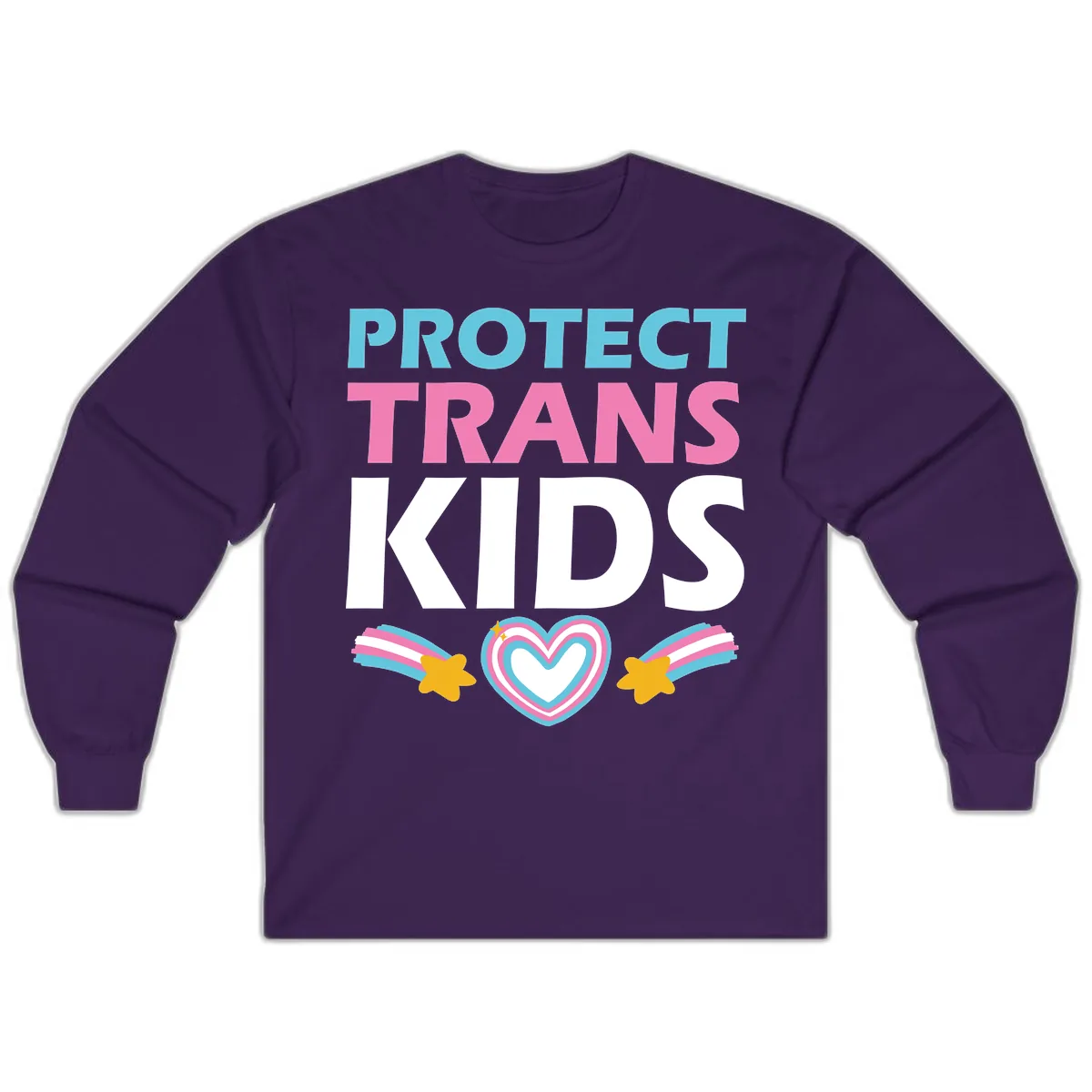 Protect Trans Kids Long Sleeve in Purple