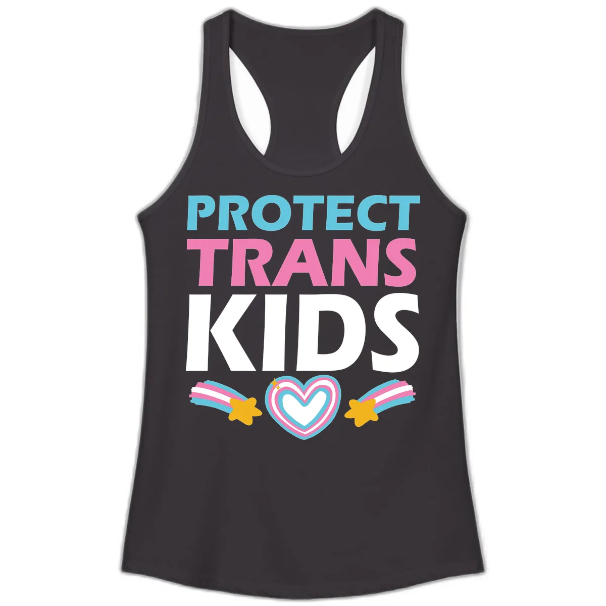 Protect Trans Kids Ladies Tank in Black
