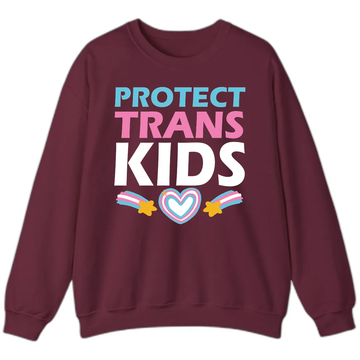 Protect Trans Kids Sweatshirt in Maroon