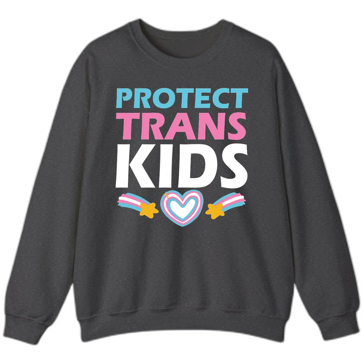 Protect Trans Kids Sweatshirt in Dark Heather