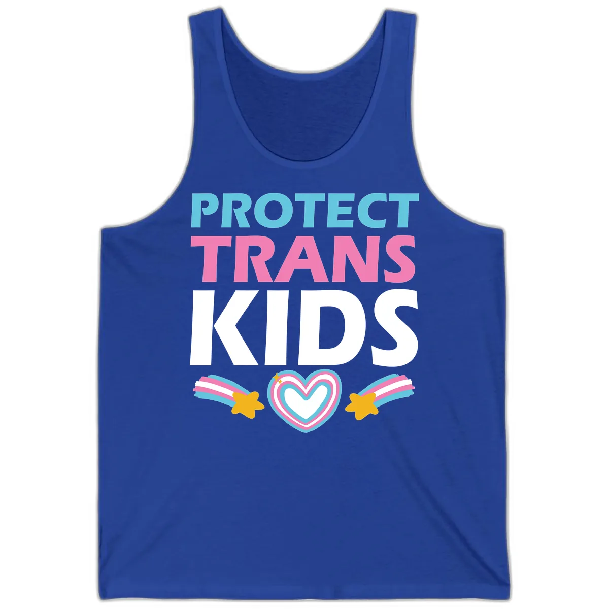 Protect Trans Kids Tank in True Royal
