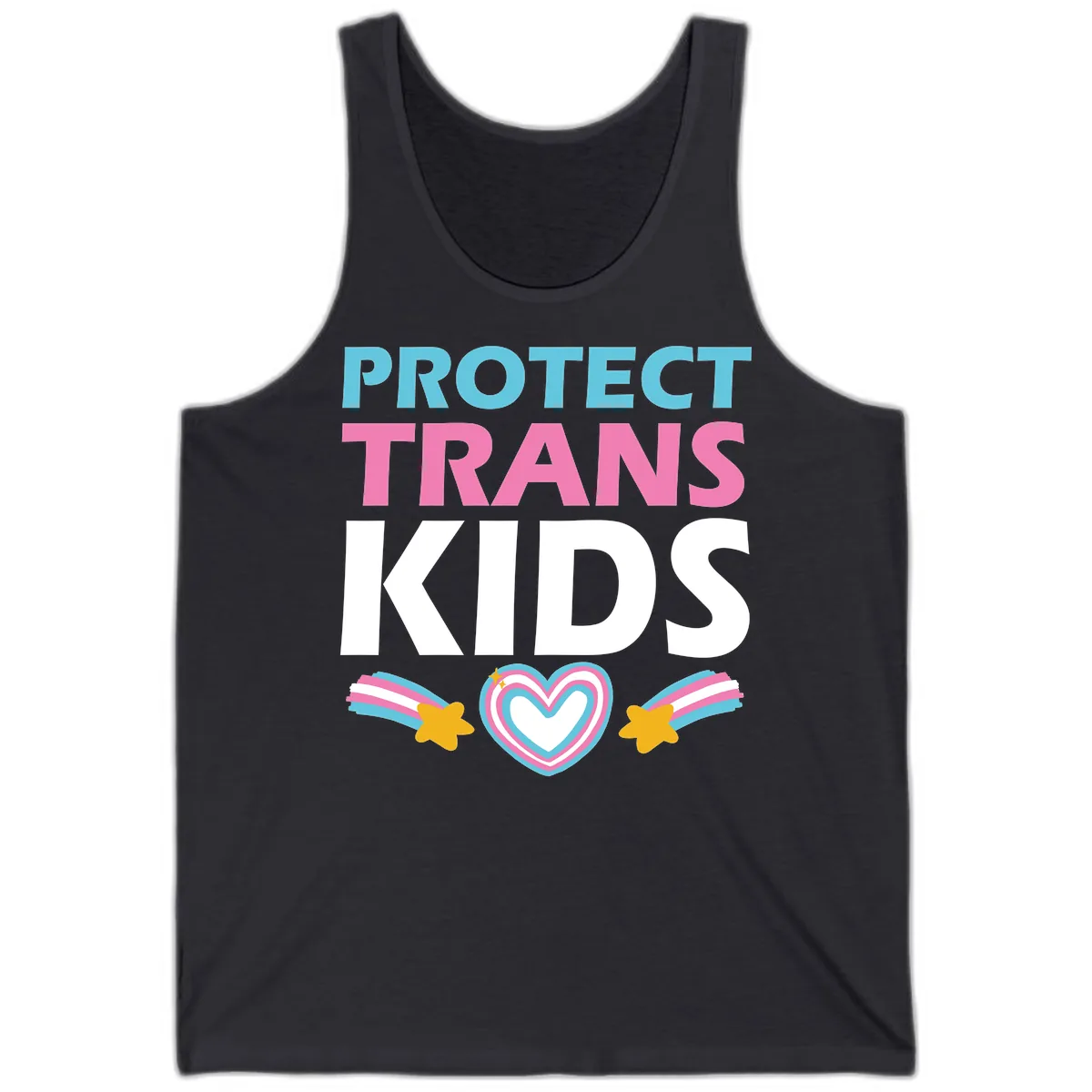 Protect Trans Kids Tank in Dark Grey