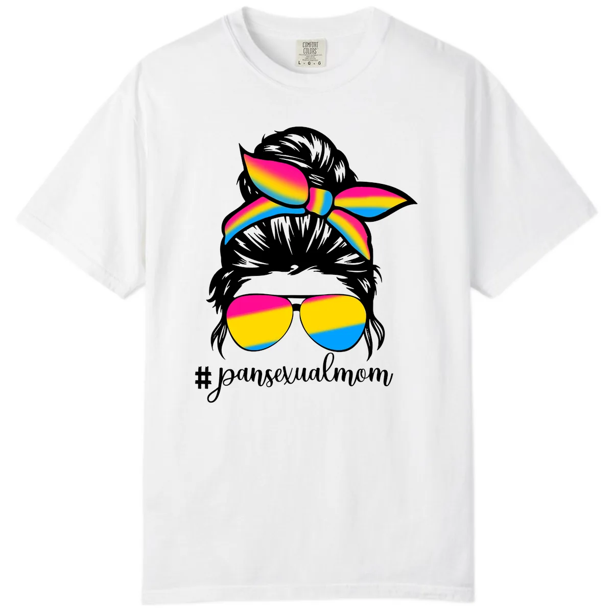 Pansexual Mom Pride Comfort Color in White