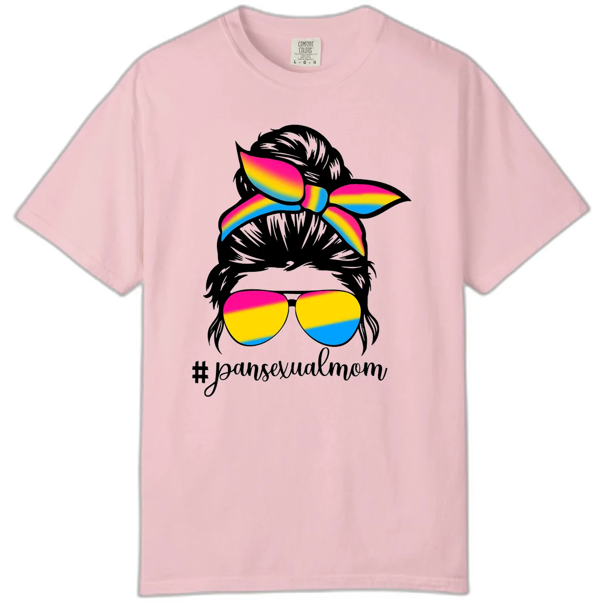 Pansexual Mom Pride Comfort Color in Blossom
