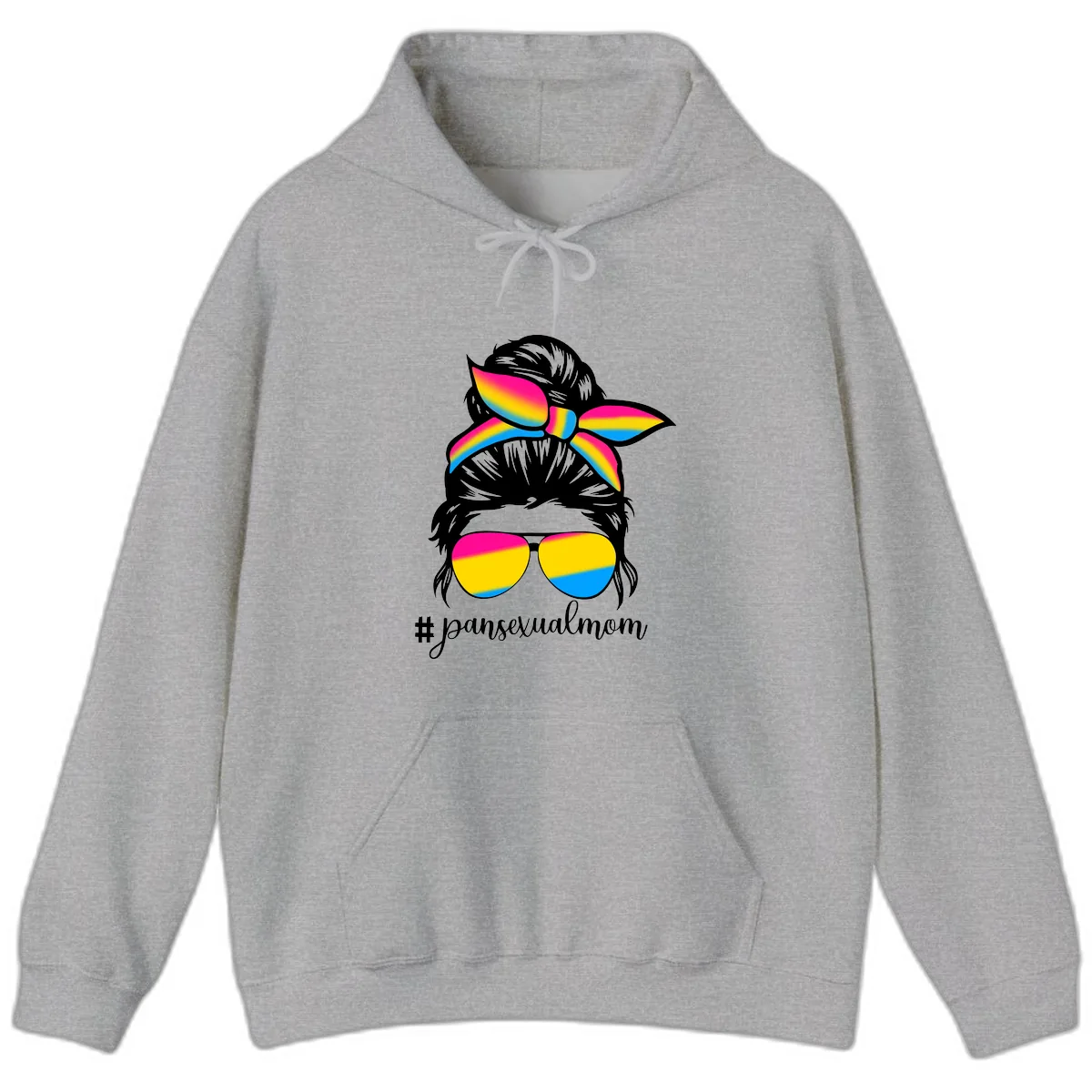 Pansexual Mom Pride Hoodie in Sport Grey