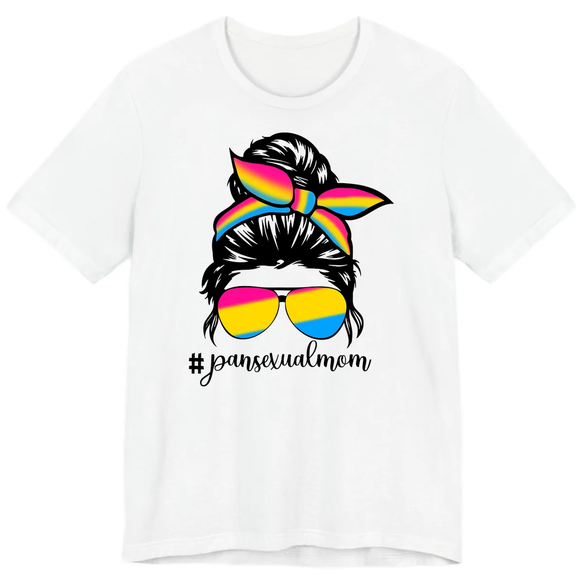 Pansexual Mom Pride Premium T-Shirt in White