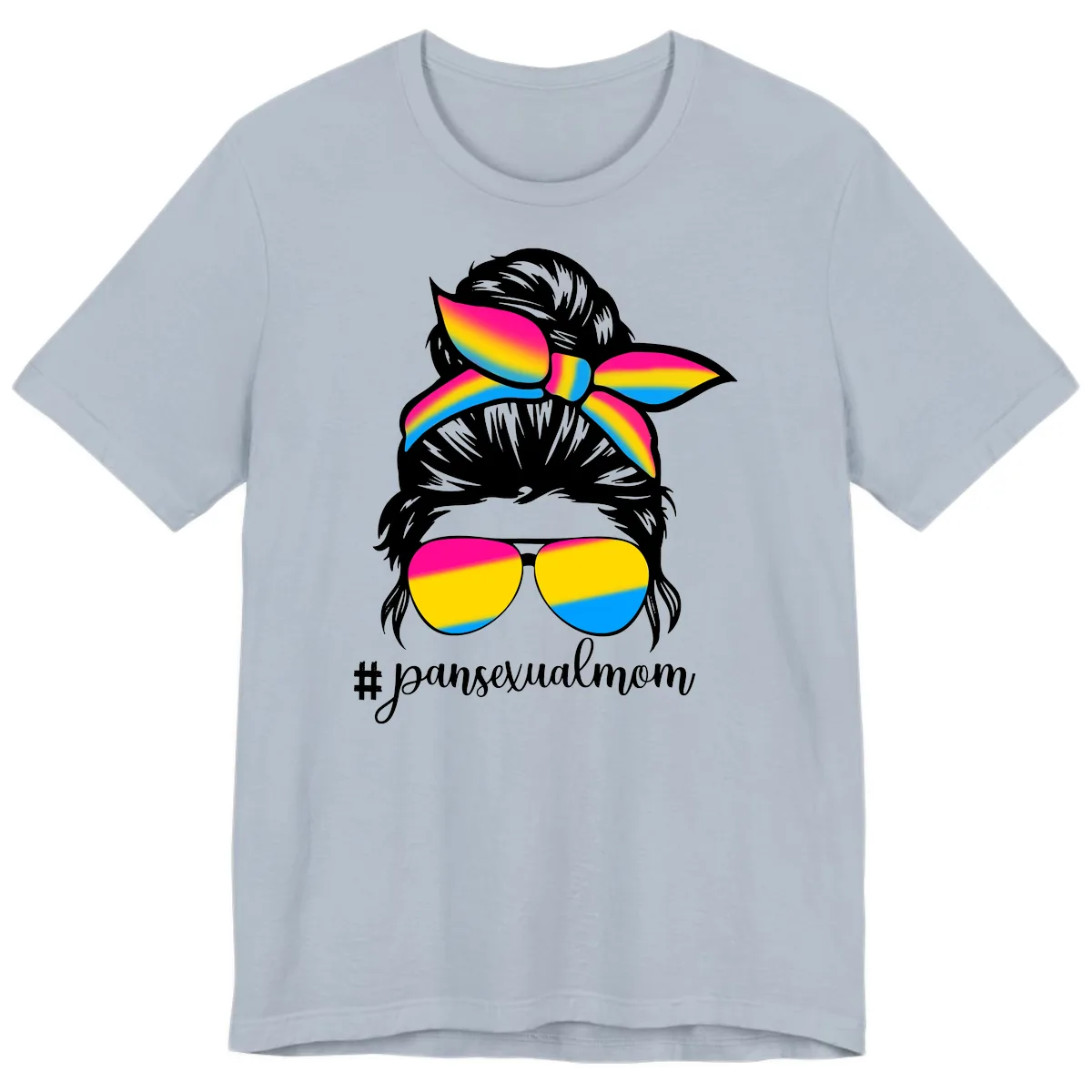 Pansexual Mom Pride Premium T-Shirt in Light Blue