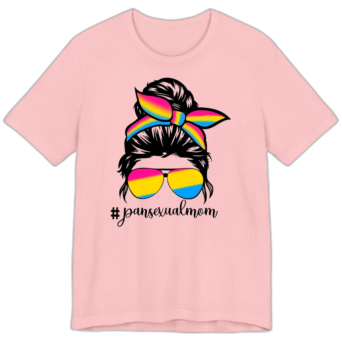 Pansexual Mom Pride Premium T-Shirt in Pink