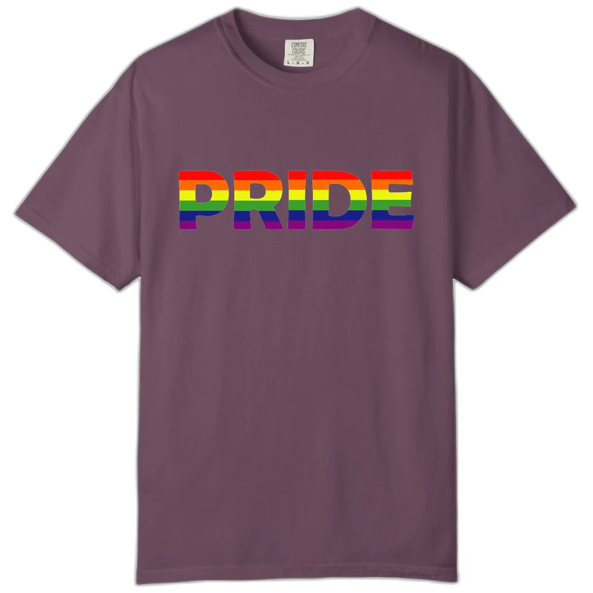 Pride Rainbow Letters Comfort Color in Berry