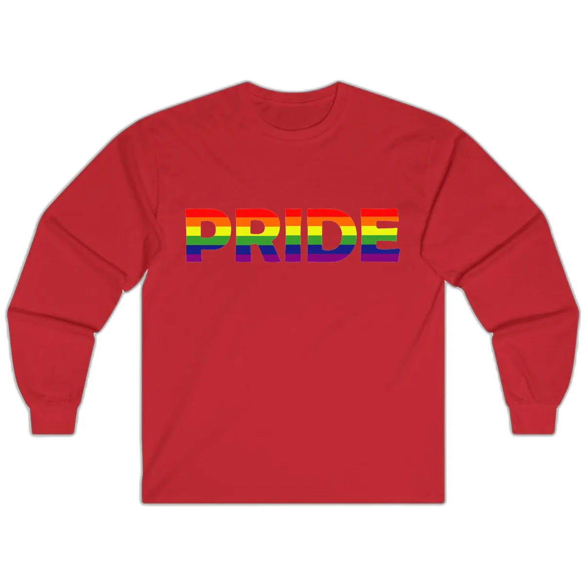 Pride Rainbow Letters Long Sleeve in Red