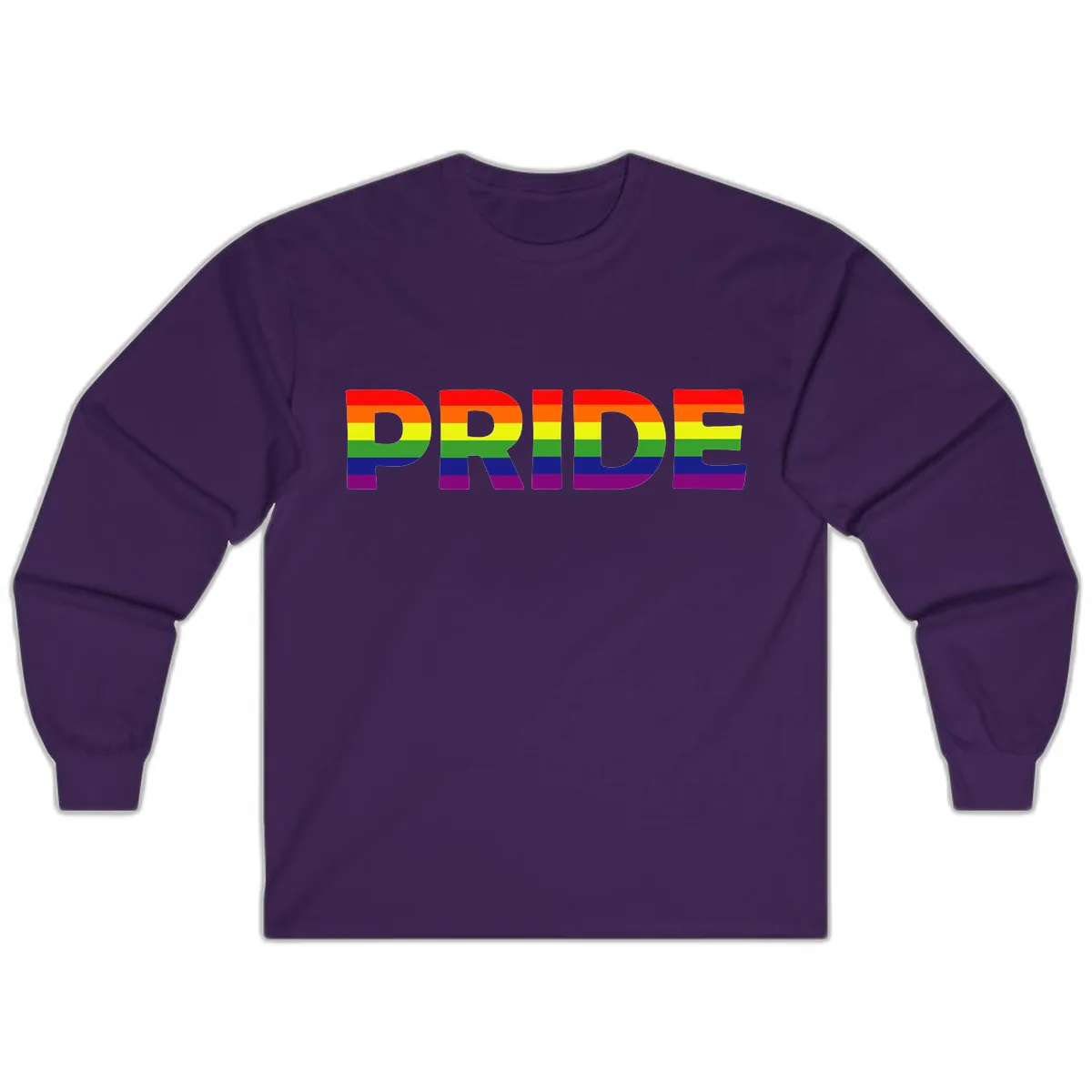 Pride Rainbow Letters Long Sleeve in Purple
