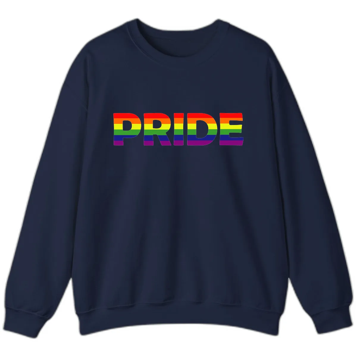 Pride Rainbow Letters Sweatshirt in Navy