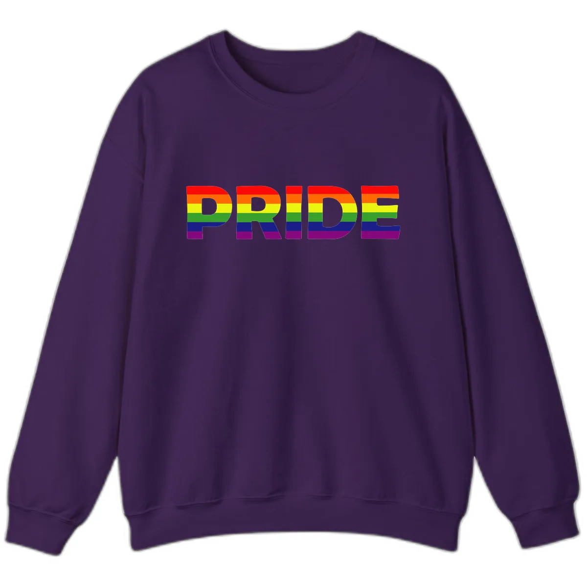 Pride Rainbow Letters Sweatshirt in Purple