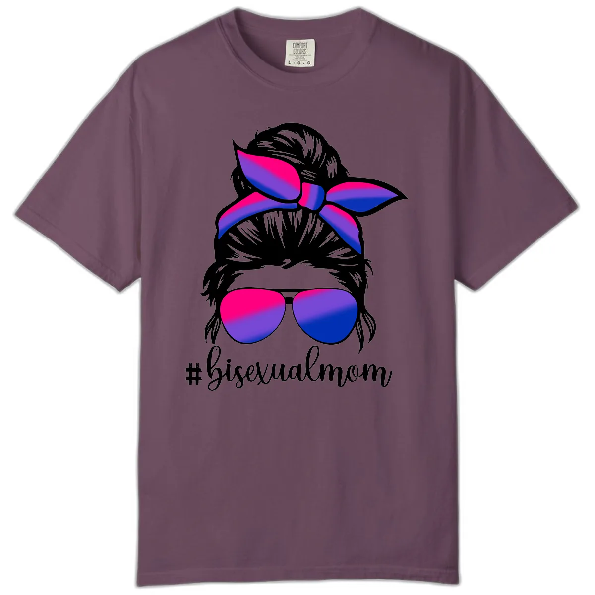 Bisexual Mom Pride Comfort Color in Berry