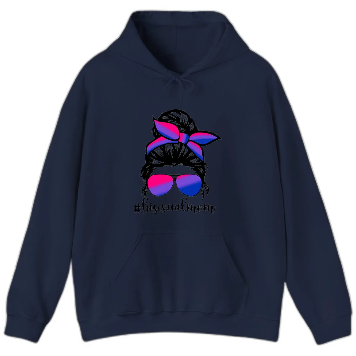 Bisexual Mom Pride Hoodie in Navy