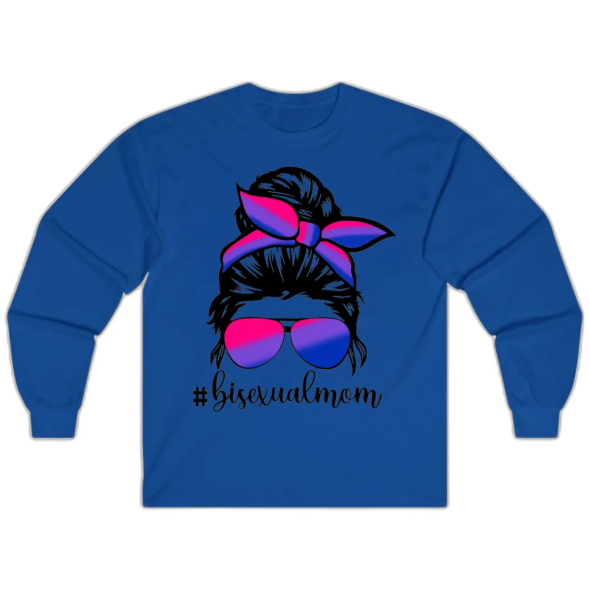 Bisexual Mom Pride Long Sleeve in Royal